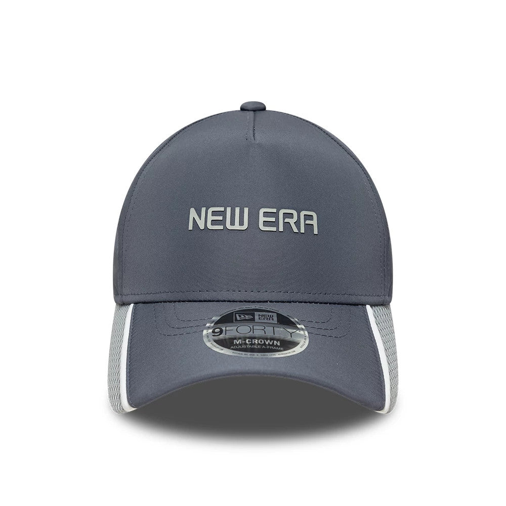 Pictured is this New Era Tech 9FORTY M-Crown A-Frame cap in grey. 2