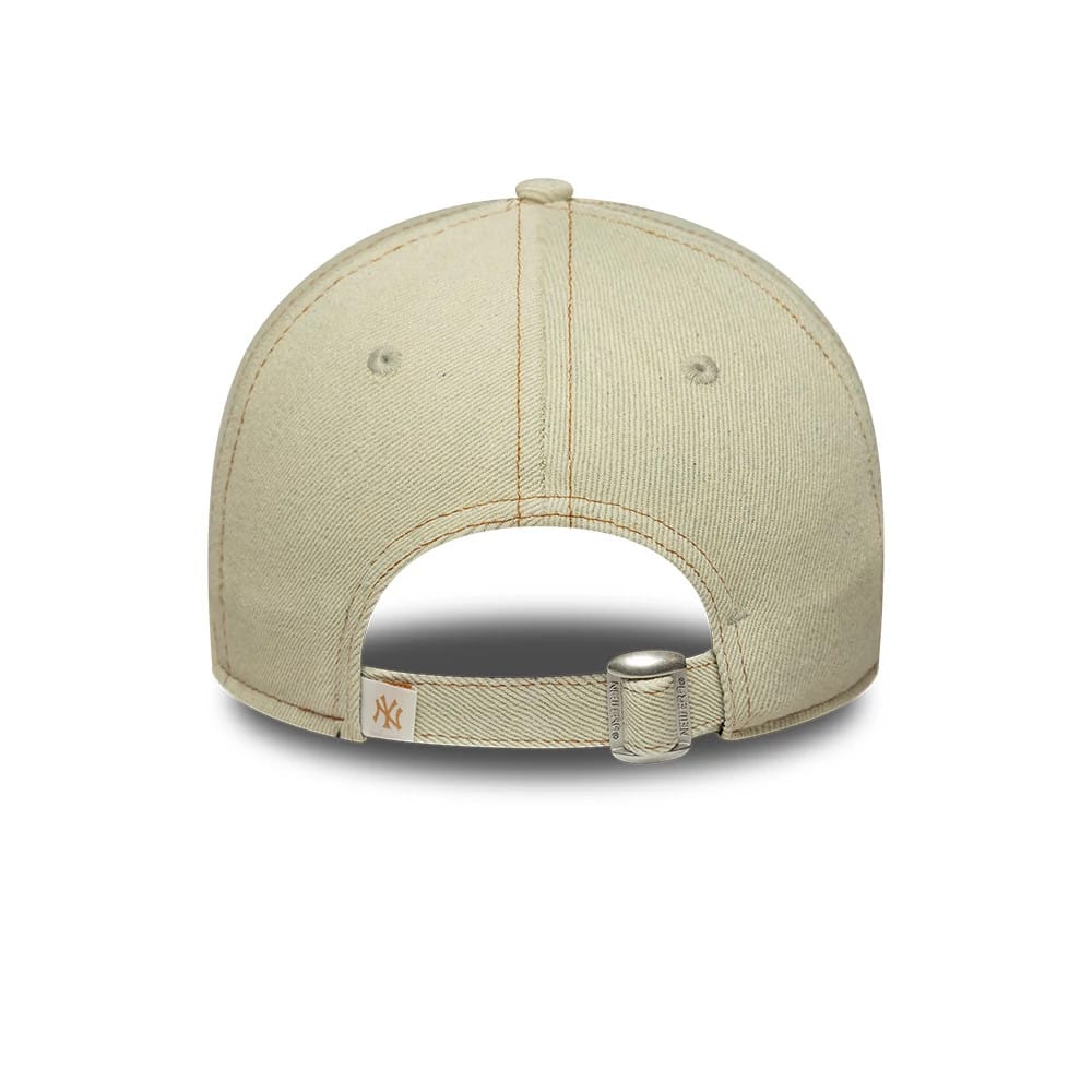 Pictured is this Womens MLB Denim New York Yankees 9TWENTY cap in cream. 4