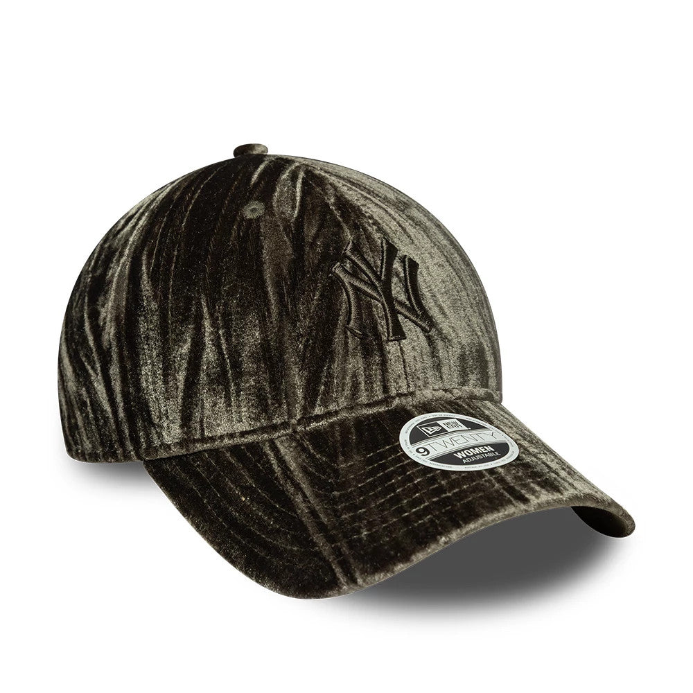 Pictured is this Womens MLB Velour New York Yankees 9TWENTY cap in green. 3