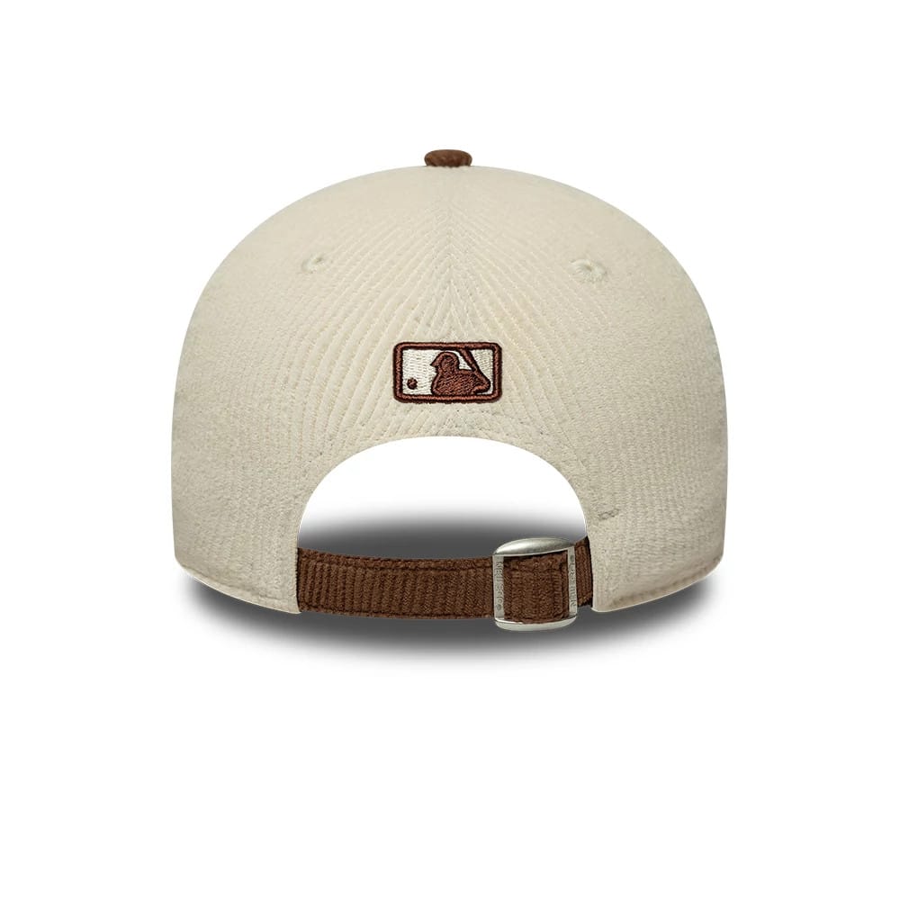 Pictured is this MLB Cord New York Yankees 9FORTY M-Crown cap in cream & brown. 4