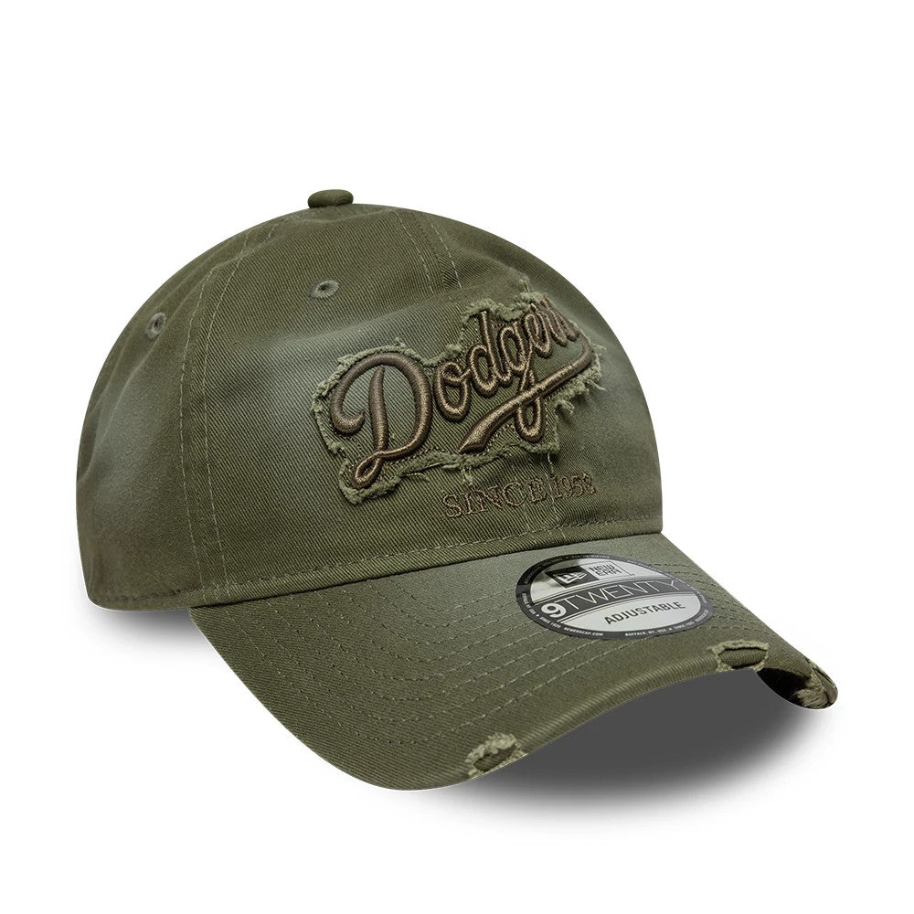 Pictured is this MLB Distressed Denim LA Dodgers 9TWENTY cap in green. 3