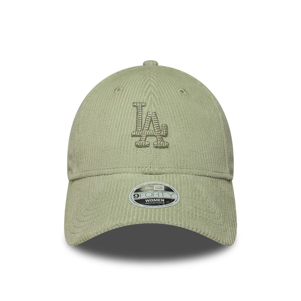 Pictured is this Womens MLB Cord LA Dodgers 9FORTY cap in pastel green. 2