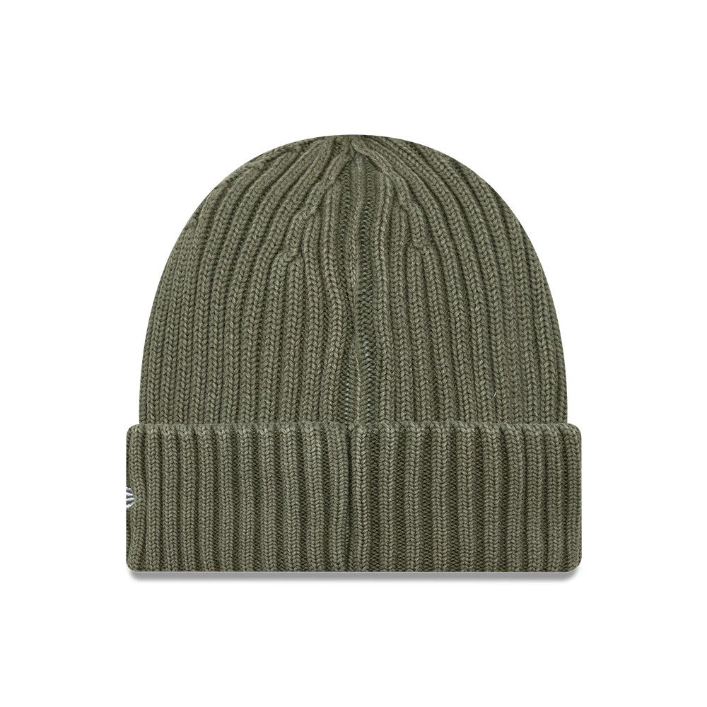 Pictured is this MLB Washed New York Yankees Cuff Knit Beanie hat in green. 2
