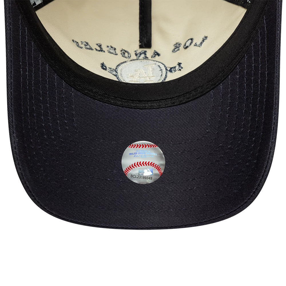 Pictured is this Womens MLB LA Dodgers 9TWENTY A-Frame cap in cream. 5