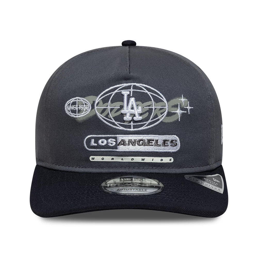 Pictured is this MLB Graphic LA Dodgers 19TWENTY cap in grey & black. 2