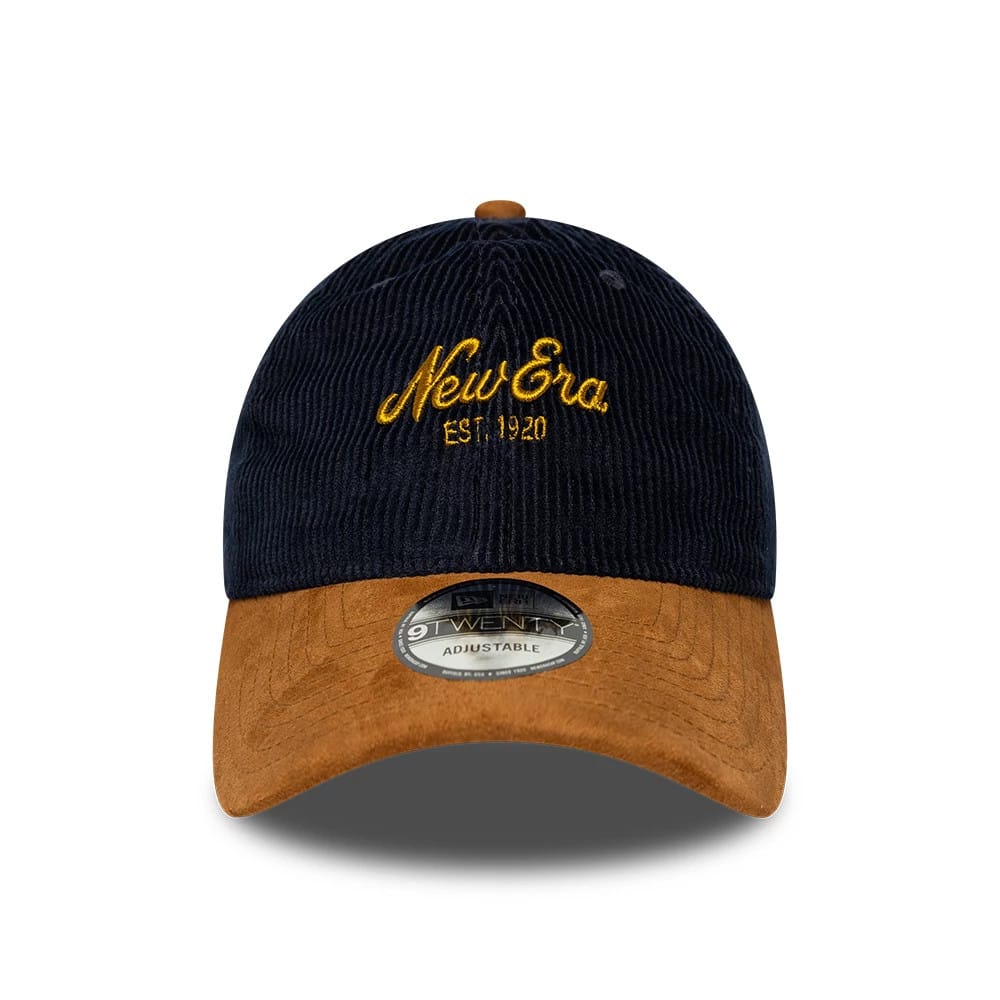 Pictured is this New Era Cord Mix 9TWENTY cap in navy & brown. 3