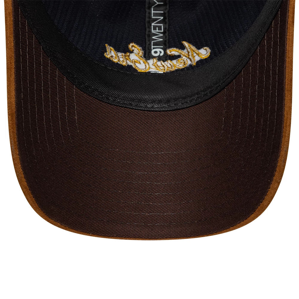 Pictured is this New Era Cord Mix 9TWENTY cap in navy & brown. 5
