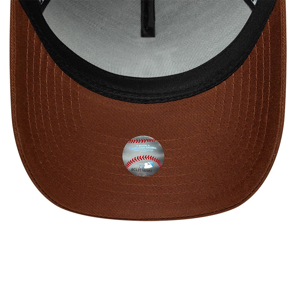 Pictured is this MLB League Essential LA Dodgers 9FORTY E-Frame cap in brown. 5