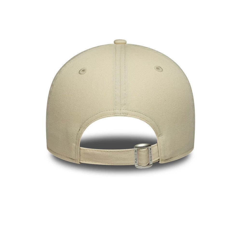 Pictured is this Womens New Era Café Slogan 9TWENTY cap in cream. 4