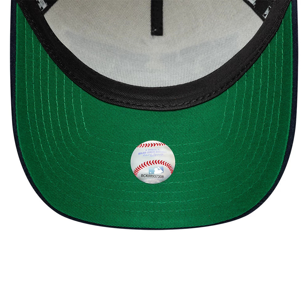 Pictured is this MLB Suede New York Yankees 9FORTY E-Frame cap in cream. 2