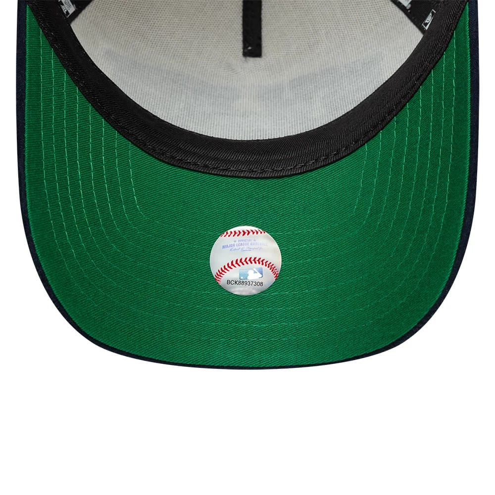 Pictured is this MLB Suede New York Yankees 9FORTY E-Frame cap in cream. 2