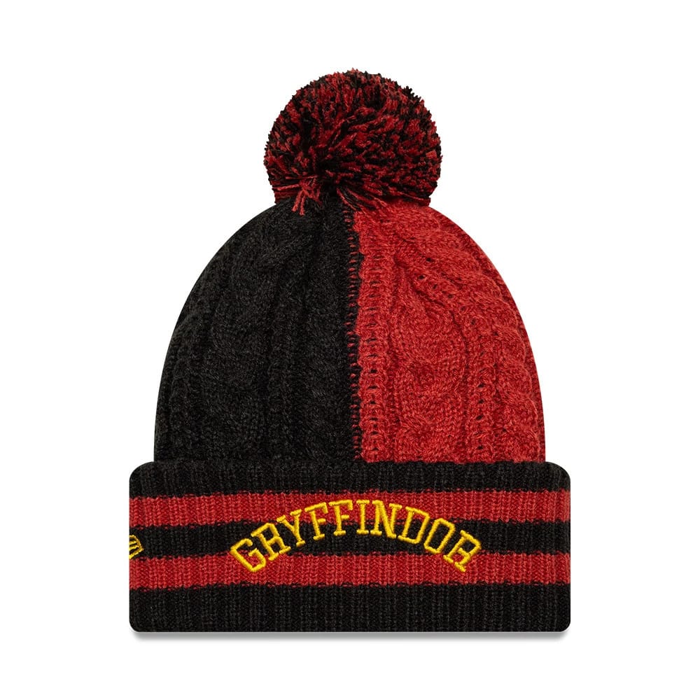 Pictured is this Youth Harry Potter Gryffindor Cuff Knit Beanie hat in black. 2