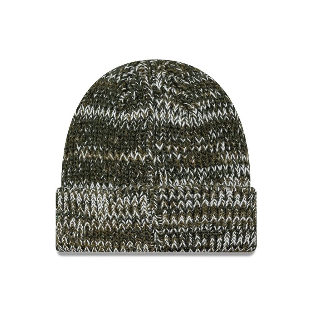 Pictured is this MLB Chunky Knit New York Yankees Cuff Knit Beanie hat in dark green. 2