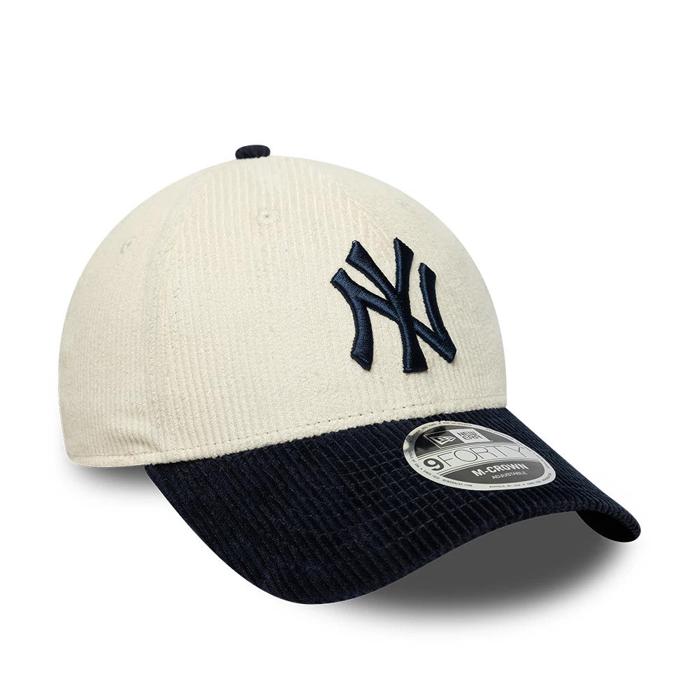Pictured is this MLB Cord New York Yankees 9FORTY M-Crown cap in white & black. 3