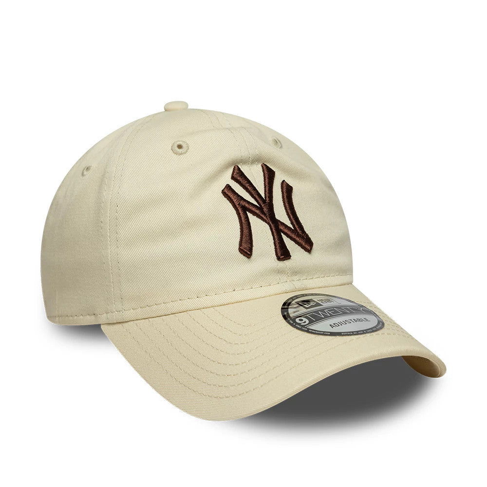 Pictured is this MLB League Essential New York Yankees 9TWENTY cap in cream. 3