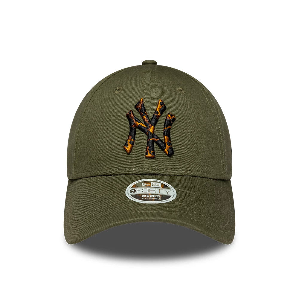 Pictured is this Womens MLB Tortoise Infill New York Yankees 9FORTY cap in green. 2