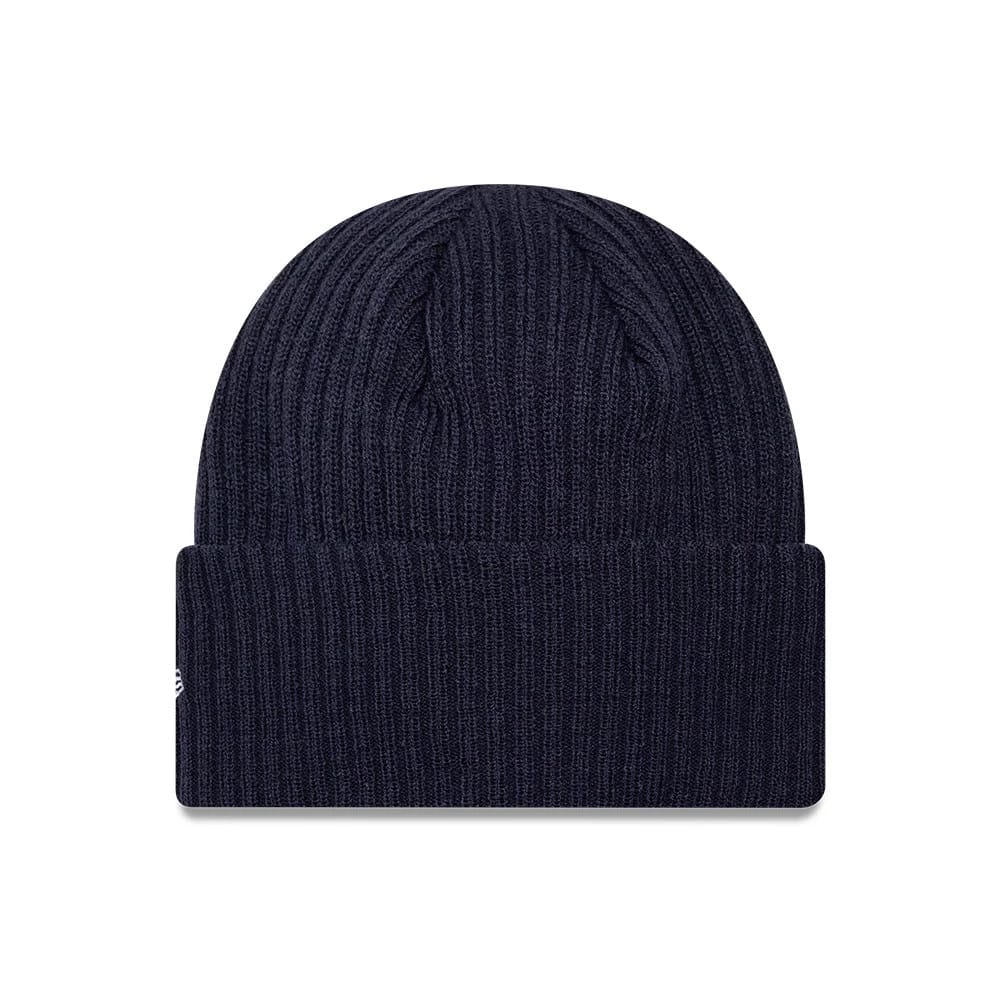 Pictured is this MLB Wide Detroit Tigers Cuff Knit Beanie hat in navy. 2