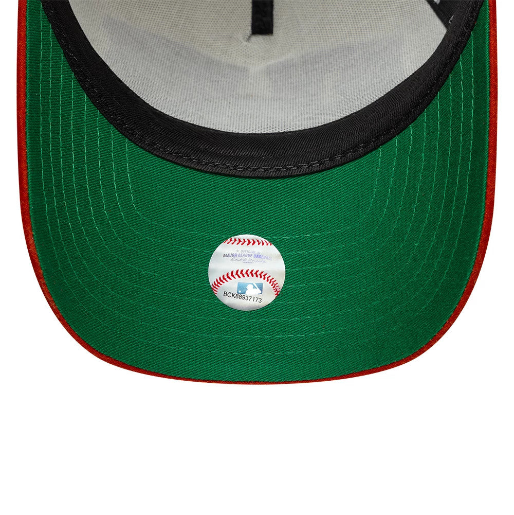 Pictured is this MLB Suede New York Yankees 9FORTY E-Frame cap in cream. 2