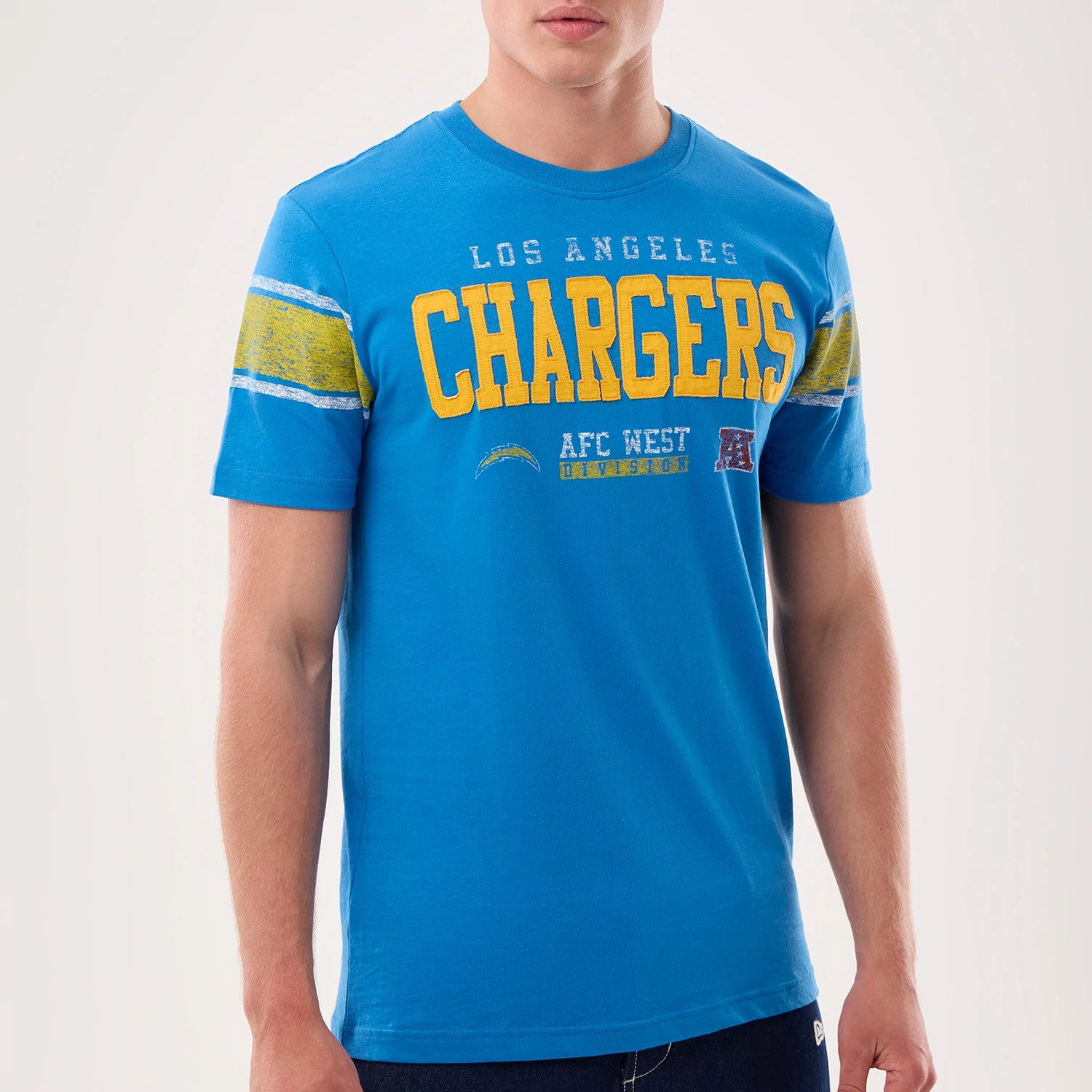 The model is wearing this NFL Sideline 2026 LA Chargers T-Shirt in blue. 4