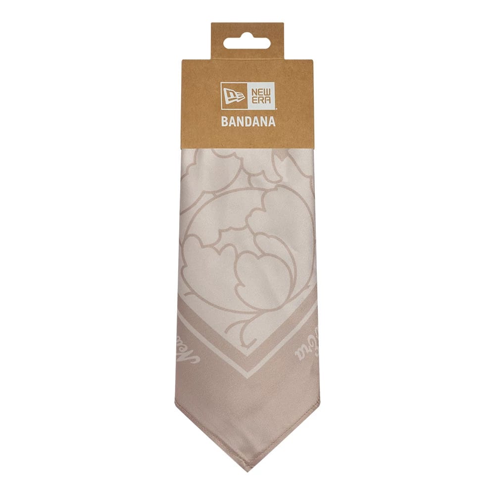 Pictured is this New Era Floral Bandana in Beige. 3