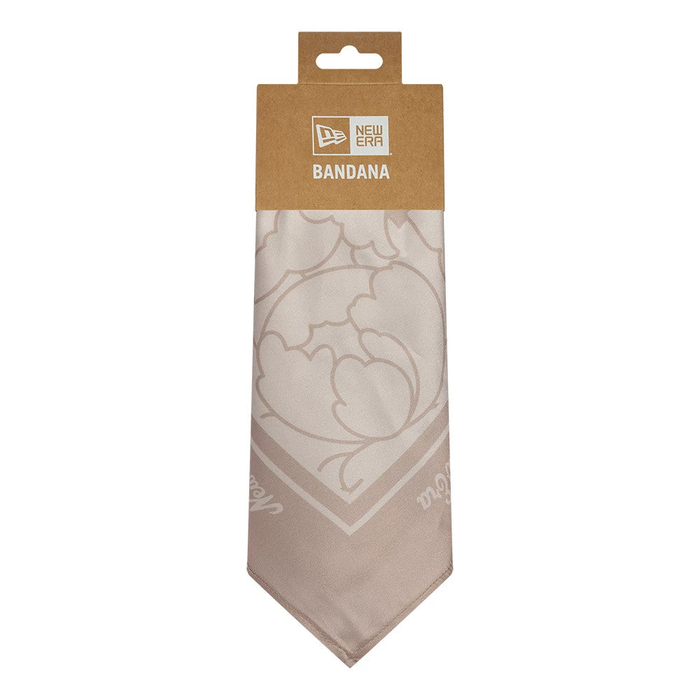 Pictured is this New Era Floral Bandana in Beige. 3