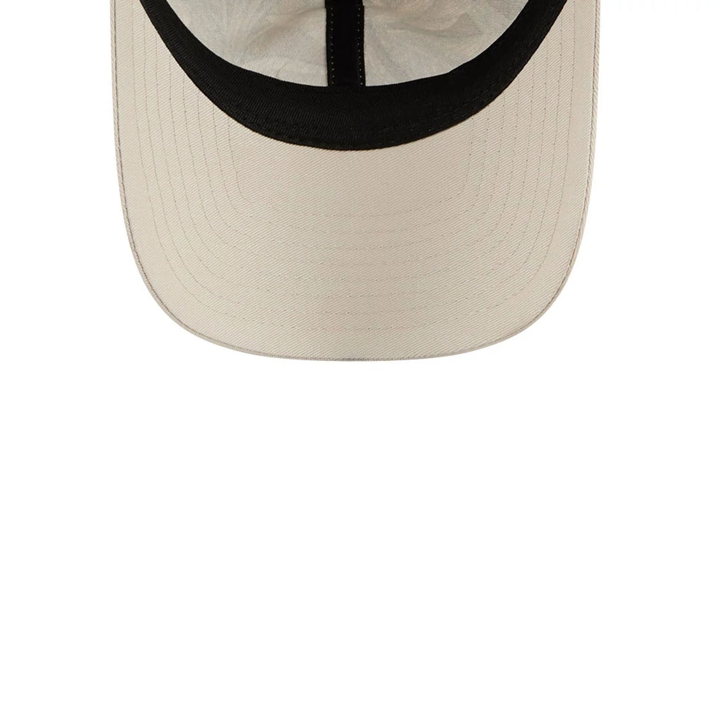 Pictured is this New Era Leafy Palm 9TWENTY Adjustable cap in light beige. 7