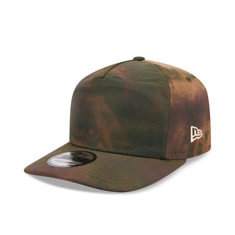 Pictured is this New Era Nylon Wash Dye 19TWENTY Adjustable cap in open green. 1