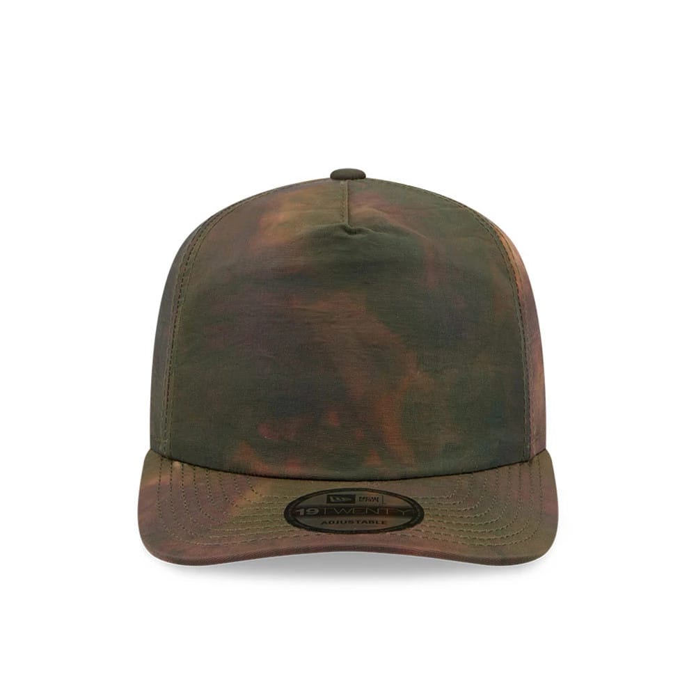 Pictured is this New Era Nylon Wash Dye 19TWENTY Adjustable cap in open green. 2