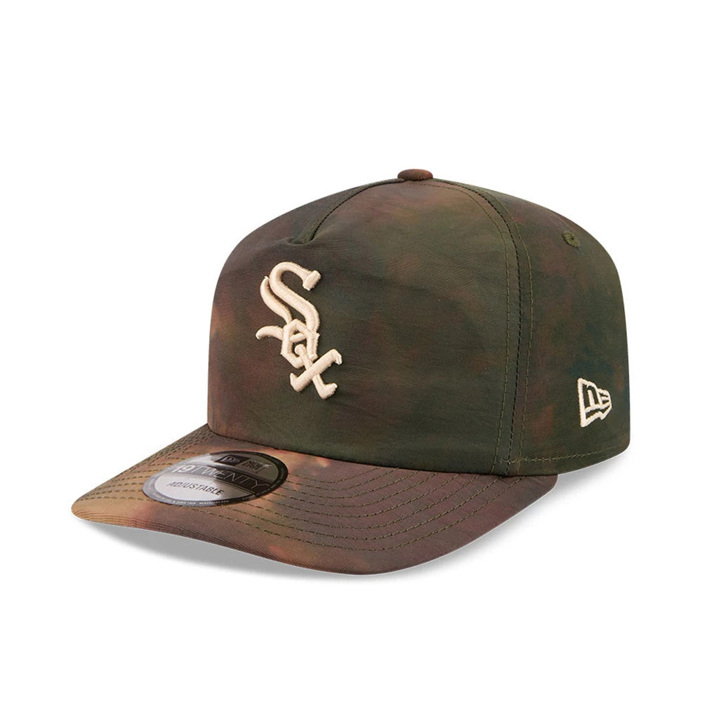 Pictured is this MLB Nylon Wash Dye Chicago White Sox 19TWENTY Adjustable cap in open green. 1