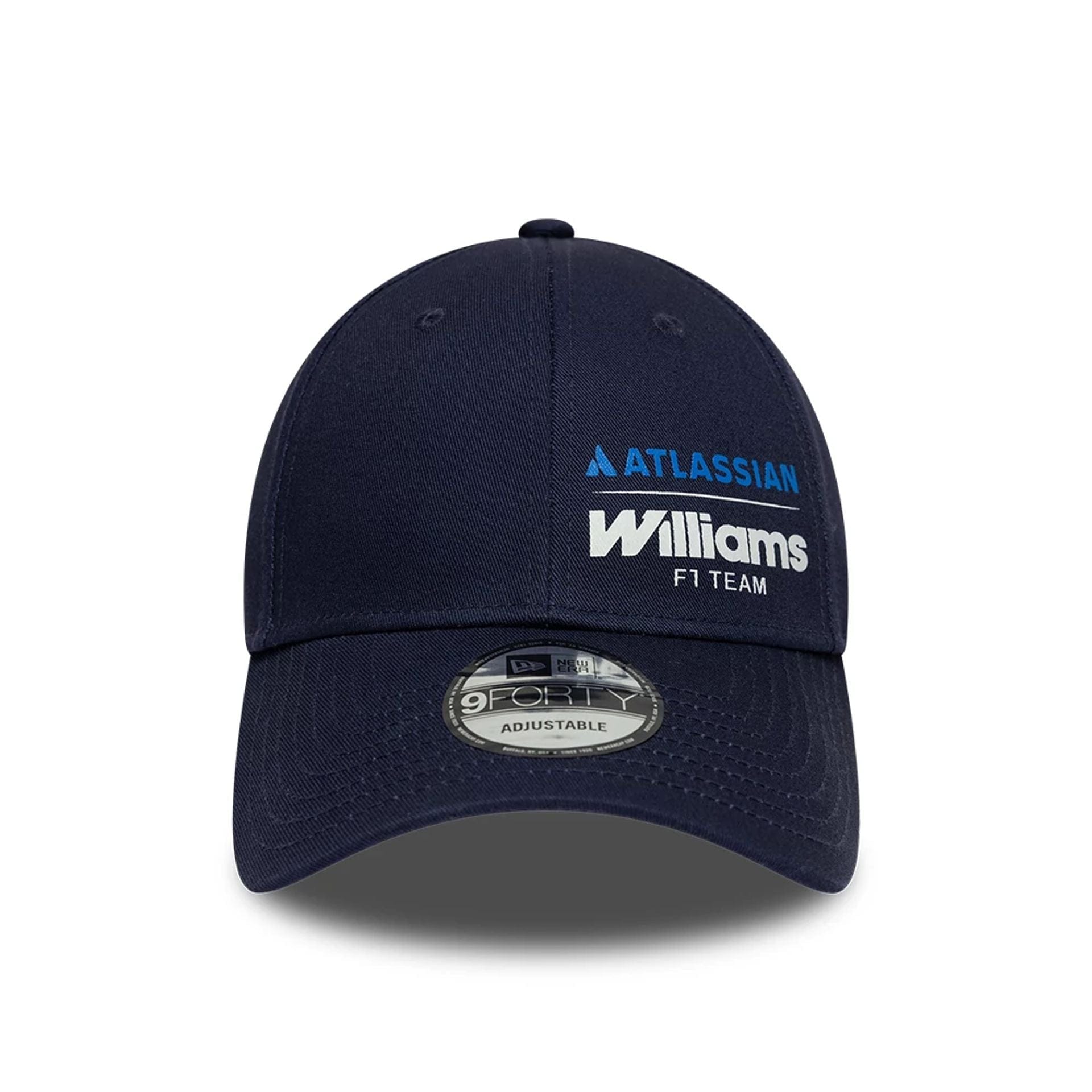 Pictured is this Atlassian Williams F1 Team Essential 9FORTY Adjustable cap in navy. 2