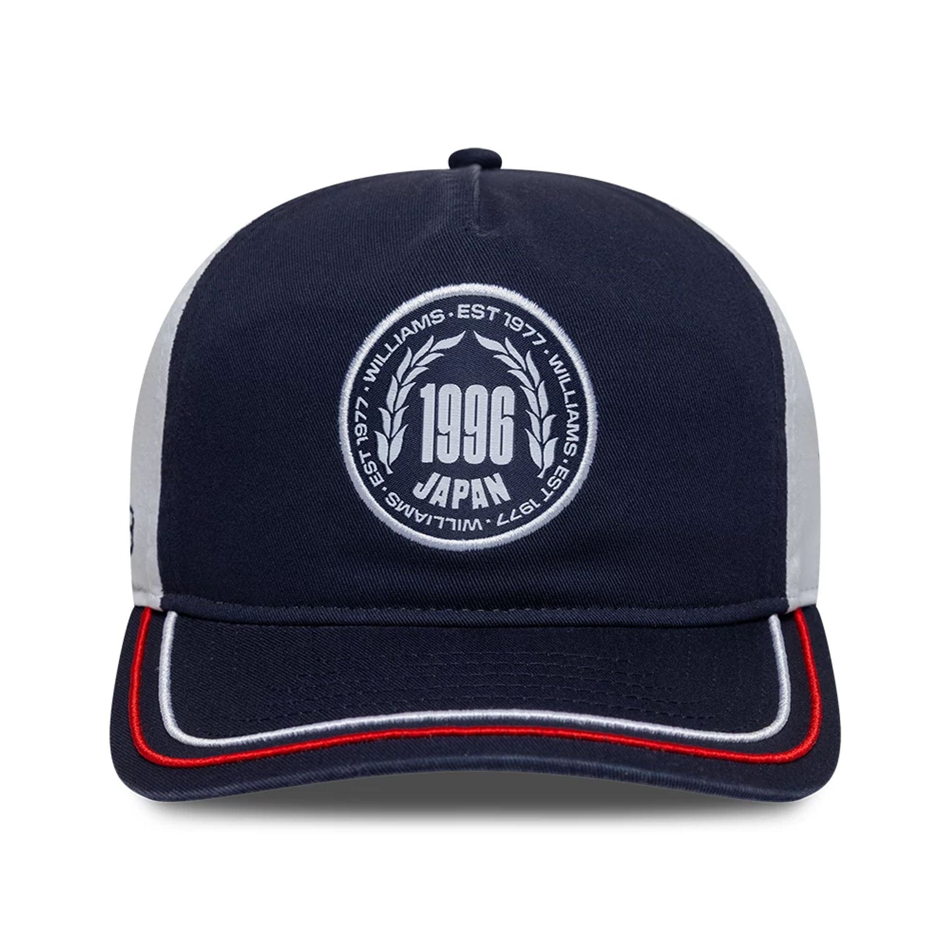 Pictured is this Atlassian Williams F1 Team Suzuka Race Special 19TWENTY Adjustable cap in navy. 2