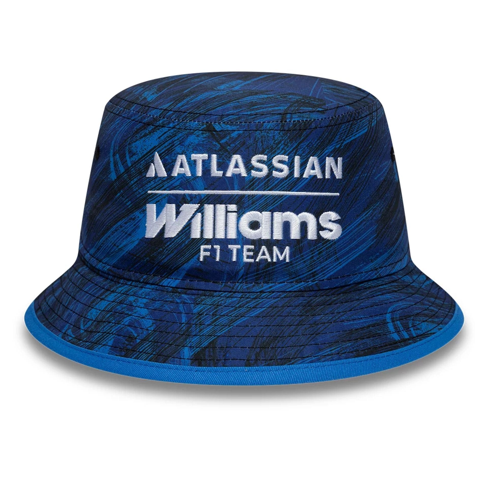 Pictured is this Atlassian Williams F1 Team Team Bucket hat in navy. 2