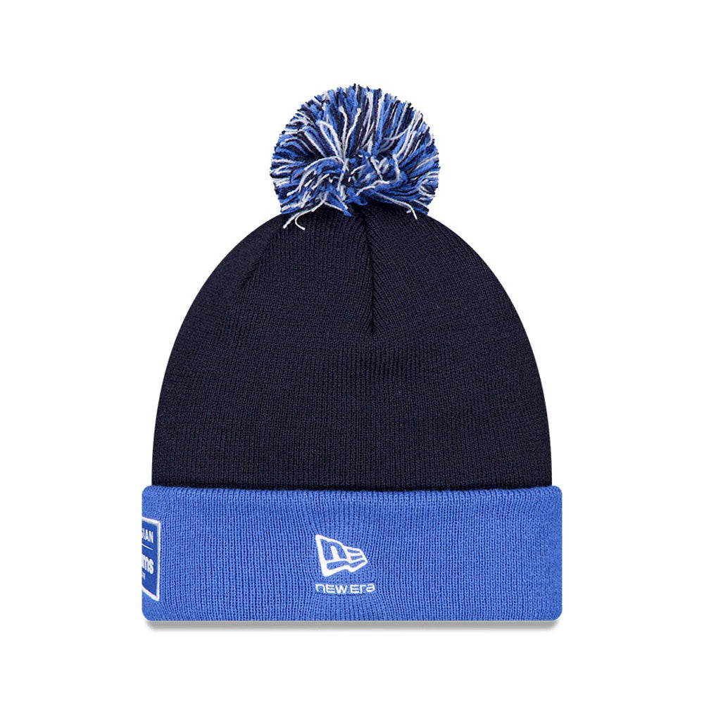 Pictured is this Atlassian Williams F1 Team Essential Bobble Knit Beanie hat in navy. 3