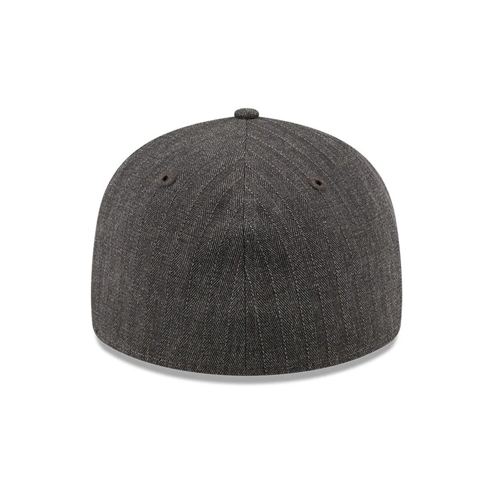 Pictured is this New Era Herringbone Retro Crown 59FIFTY Fitted cap in Charcoal. 7