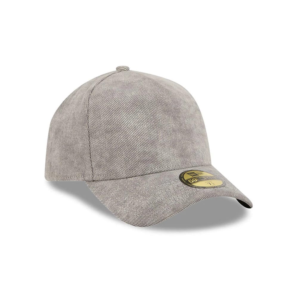Pictured is this New Era 59FORTY A-Frame Fitted cap in open grey. 3