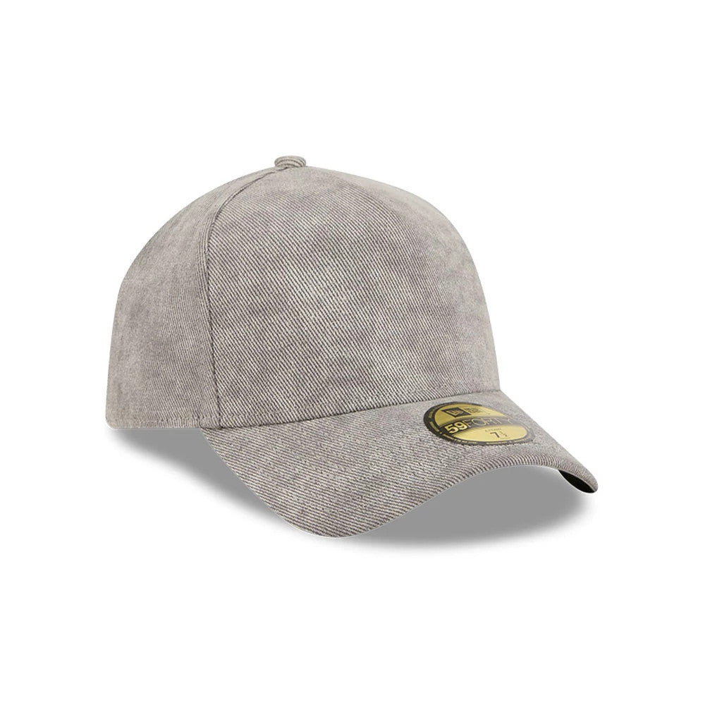 Pictured is this New Era 59FORTY A-Frame Fitted cap in open grey. 3