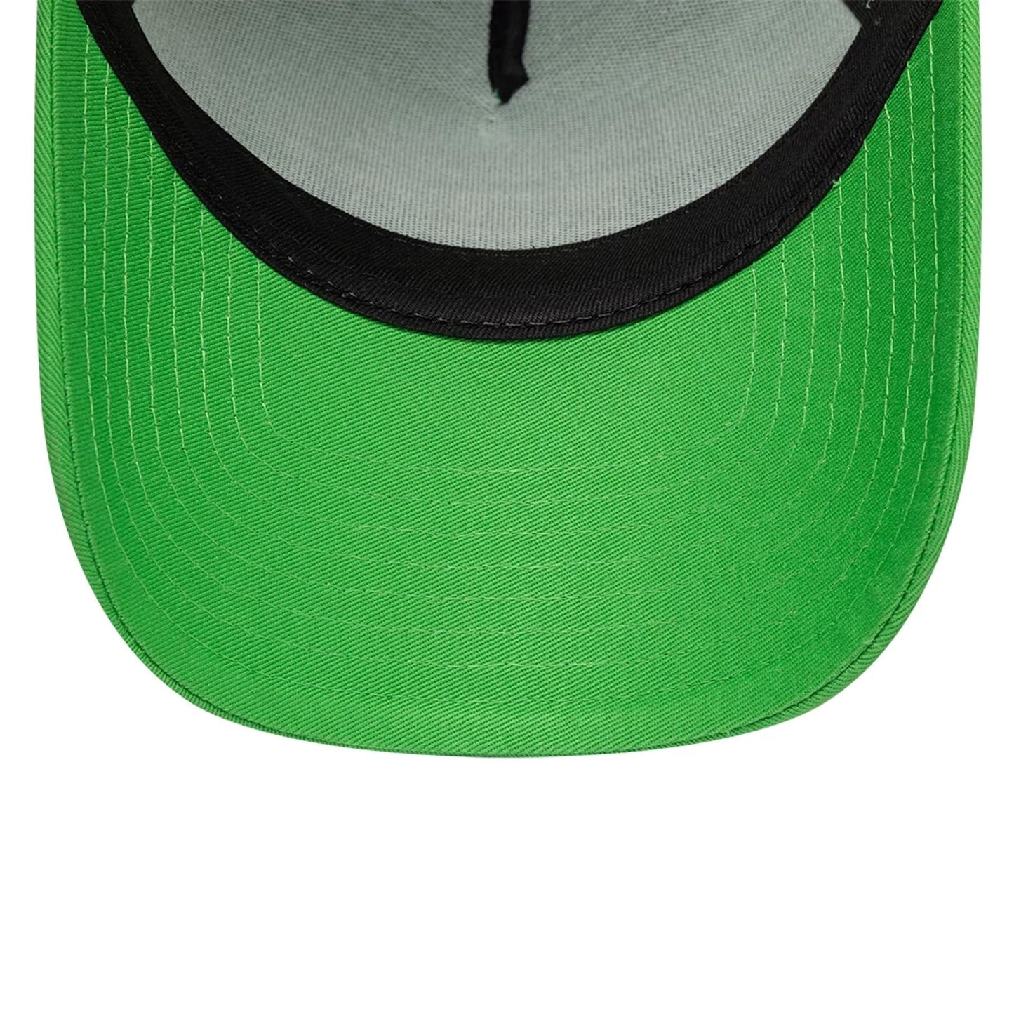 Pictured is this New Era Patch 9FORTY A-Frame Trucker Adjustable cap in open green. 7
