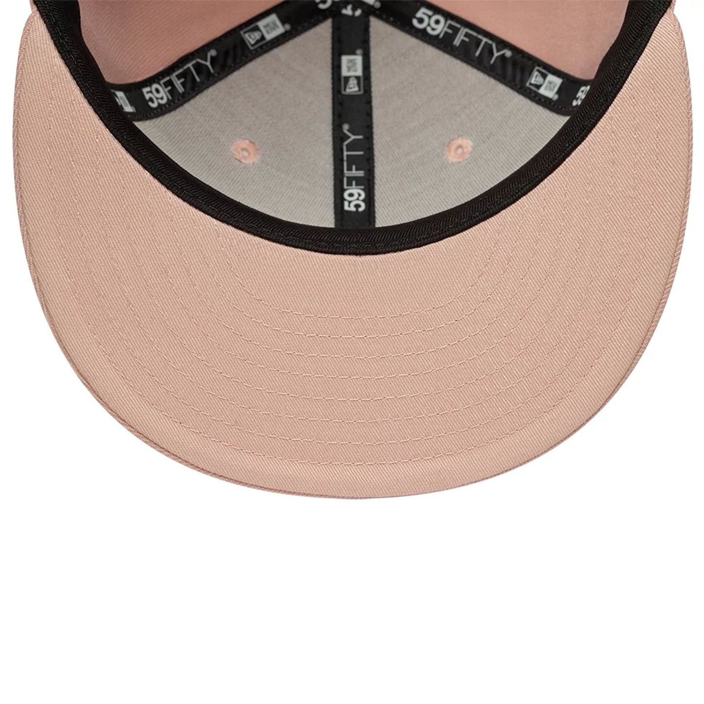 Pictured is this MLB League Essential New York Yankees 59FIFTY Fitted cap in pastel pink. 5