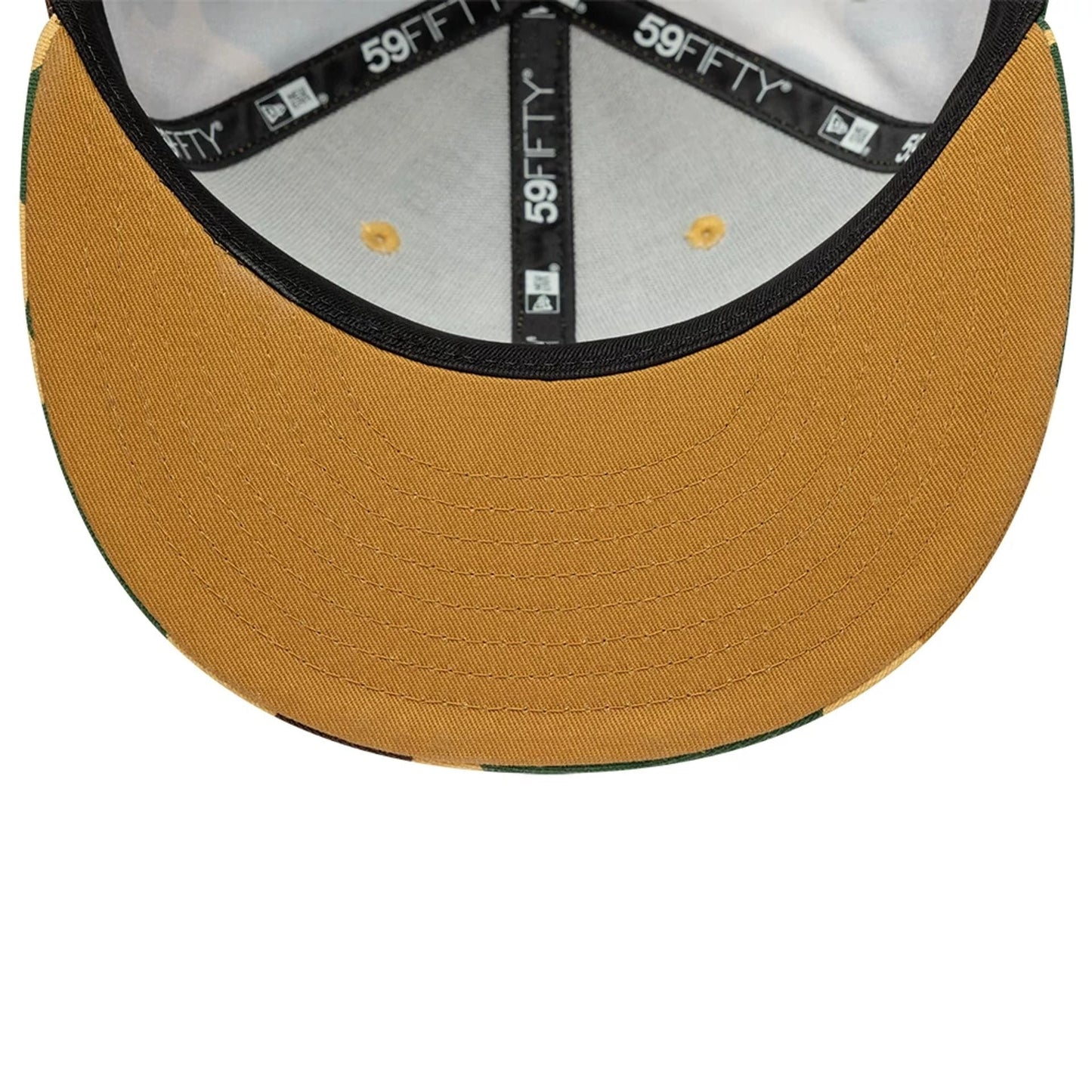 Pictured is this MLB Camo New York Yankees 59FIFTY Fitted cap in beige. 5