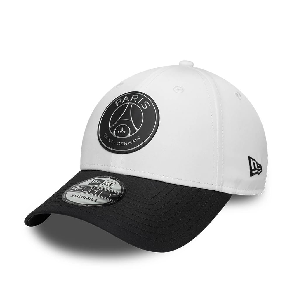 Pictured is this Paris Saint-Germain Metallic 9FORTY Adjustable cap in white. 1