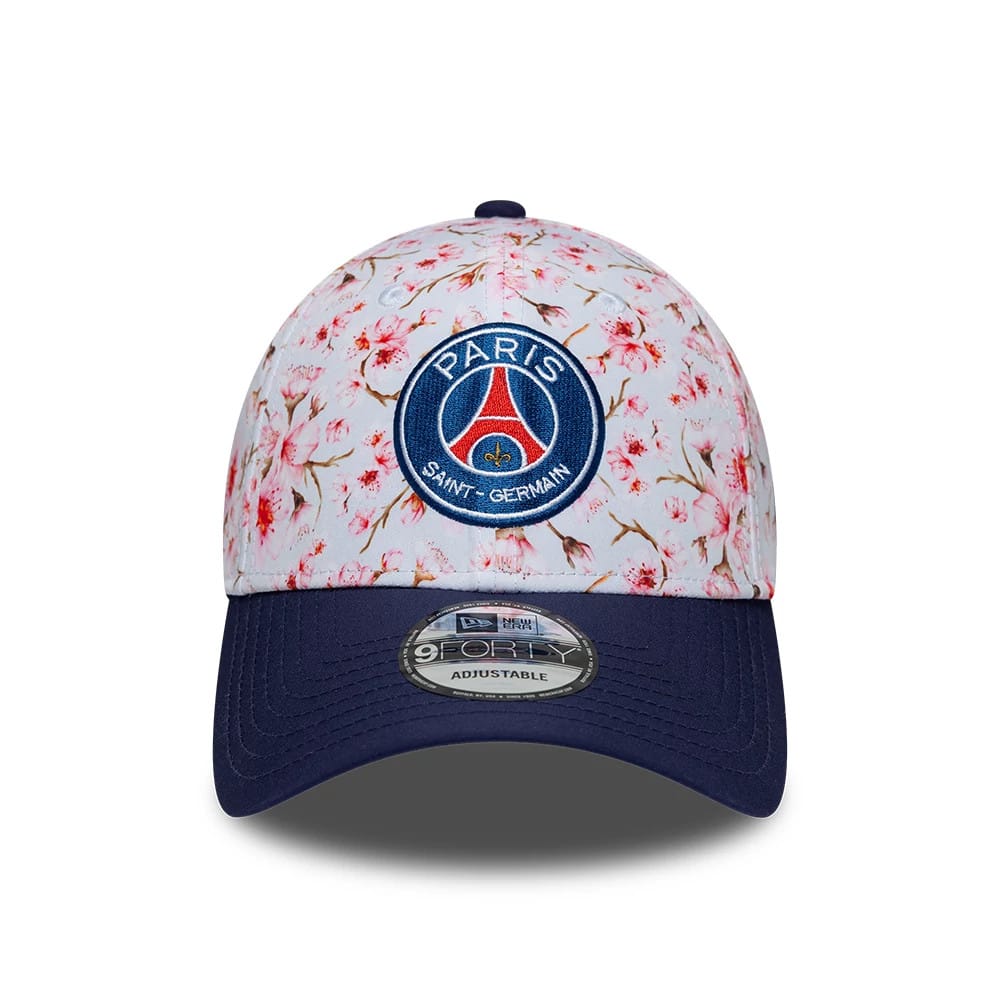Pictured is this Paris Saint-Germain Cherry Blossom 9FORTY Adjustable cap in navy. 2