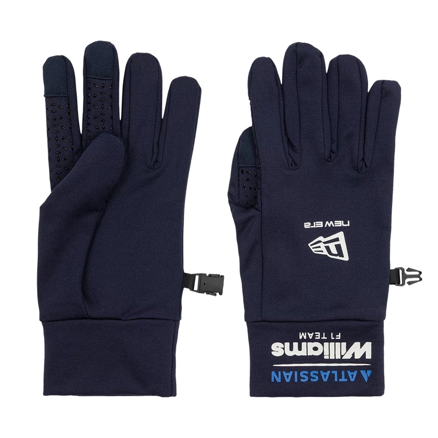 Pictured are these Atlassian Williams F1 Team E-Touch Gloves in navy. 2