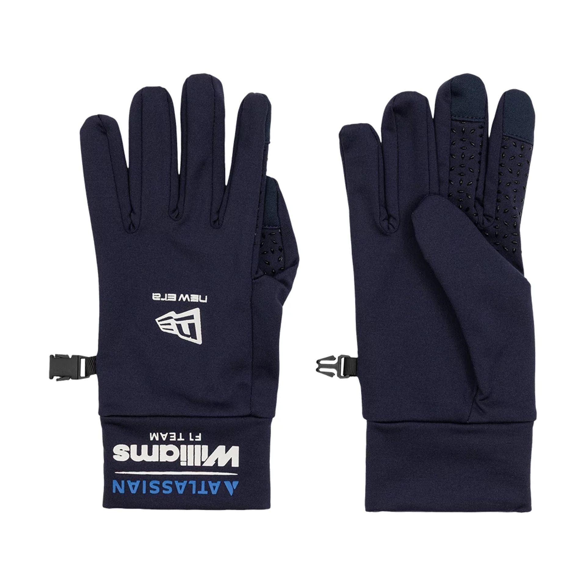 Pictured are these Atlassian Williams F1 Team E-Touch Gloves in navy. 1