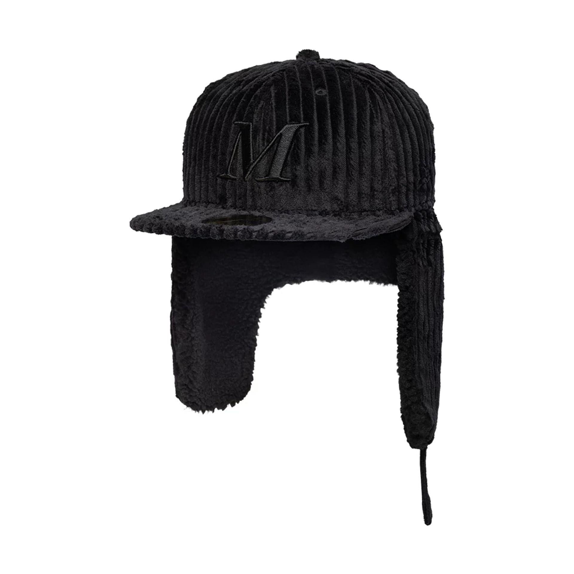 Pictured is this Mains X New Era Cord Dogear 59FIFTY Fitted cap in black. 2