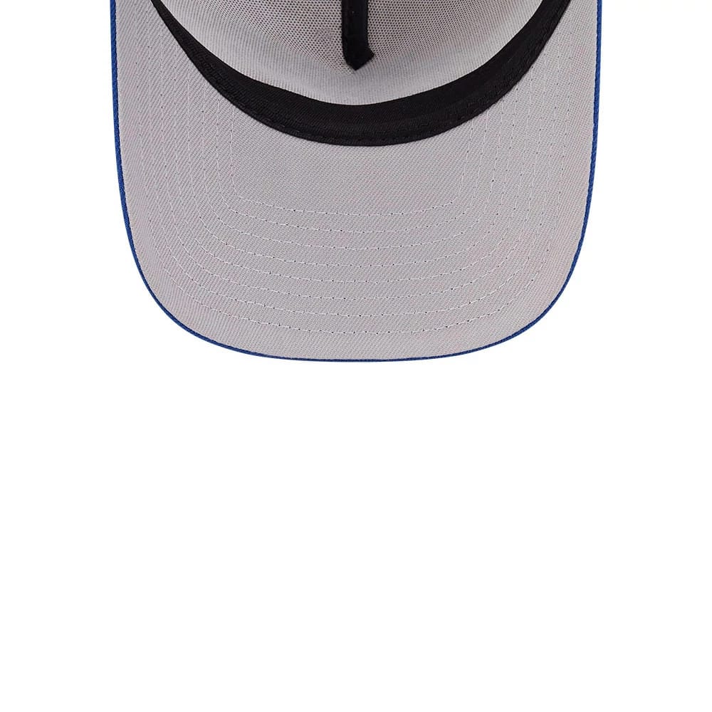 Pictured is this NBA Hardwood Classic Buffalo Braves 9FORTY A-Frame Adjustable cap in light beige & blue. 2