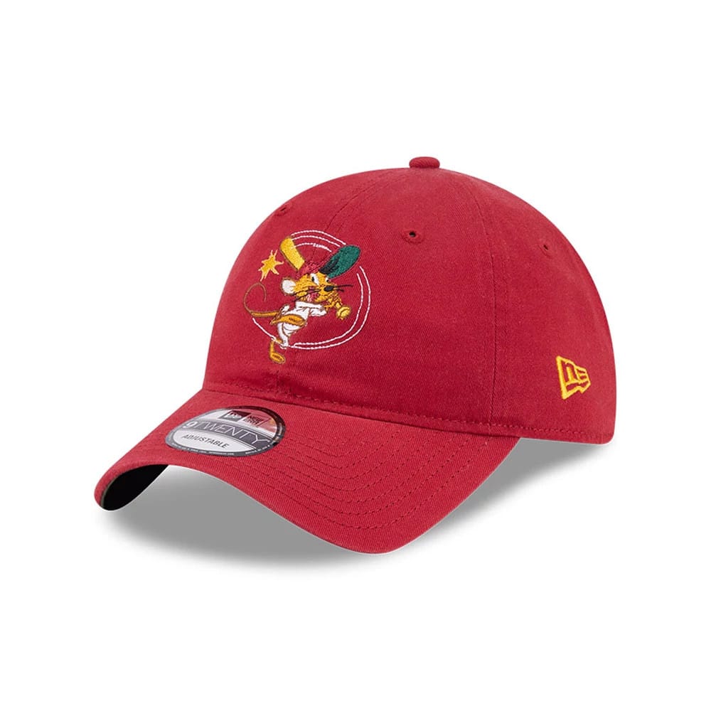 Pictured is this Looney Tunes Speedy Gonzales 9TWENTY Adjustable cap in dark red. 1