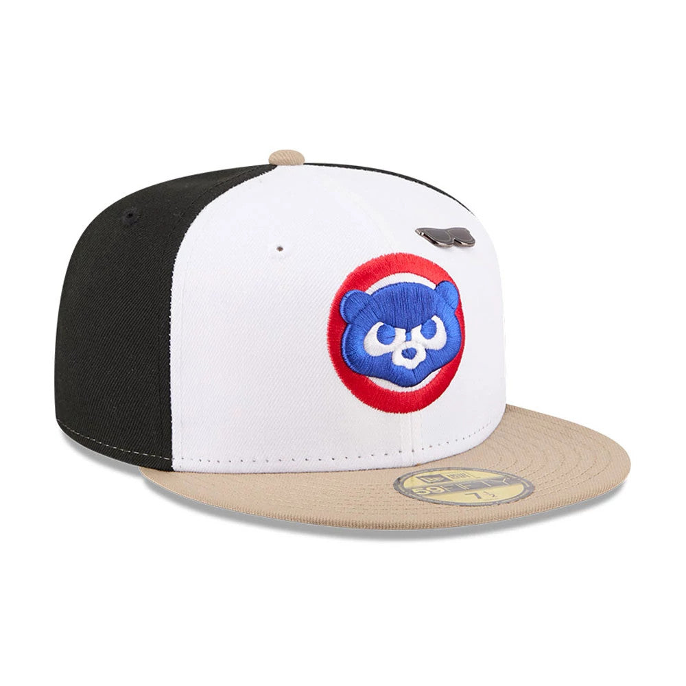 Pictured is this MLB X Ferris Bueller's Day Off Chicago Cubs 59FIFTY Fitted cap in white. 4