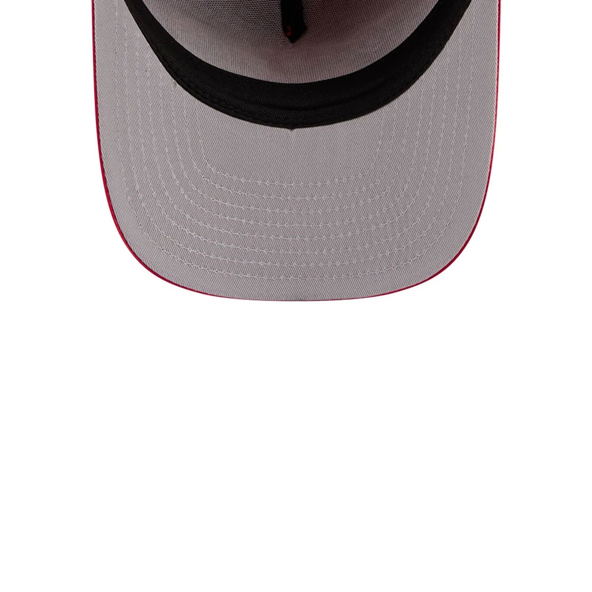 Pictured is this MLB X Ferris Bueller's Day Off Chicago Cubs 9FIFTY A-Frame Snapback Adjustable cap in red. 2
