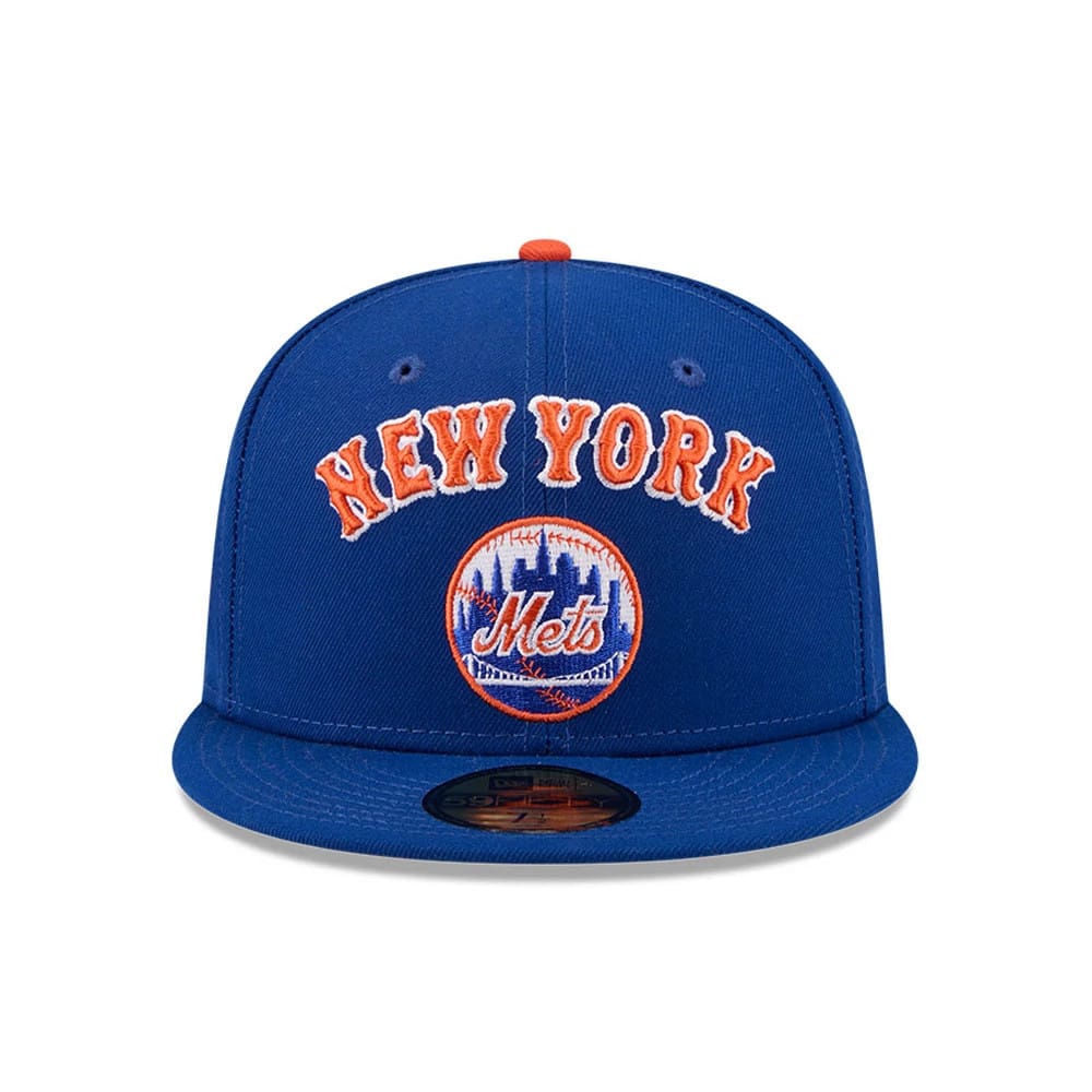 Pictured is this MLB X Seinfeld Cooperstown New York Mets 59FIFTY Fitted cap in Blue. 3