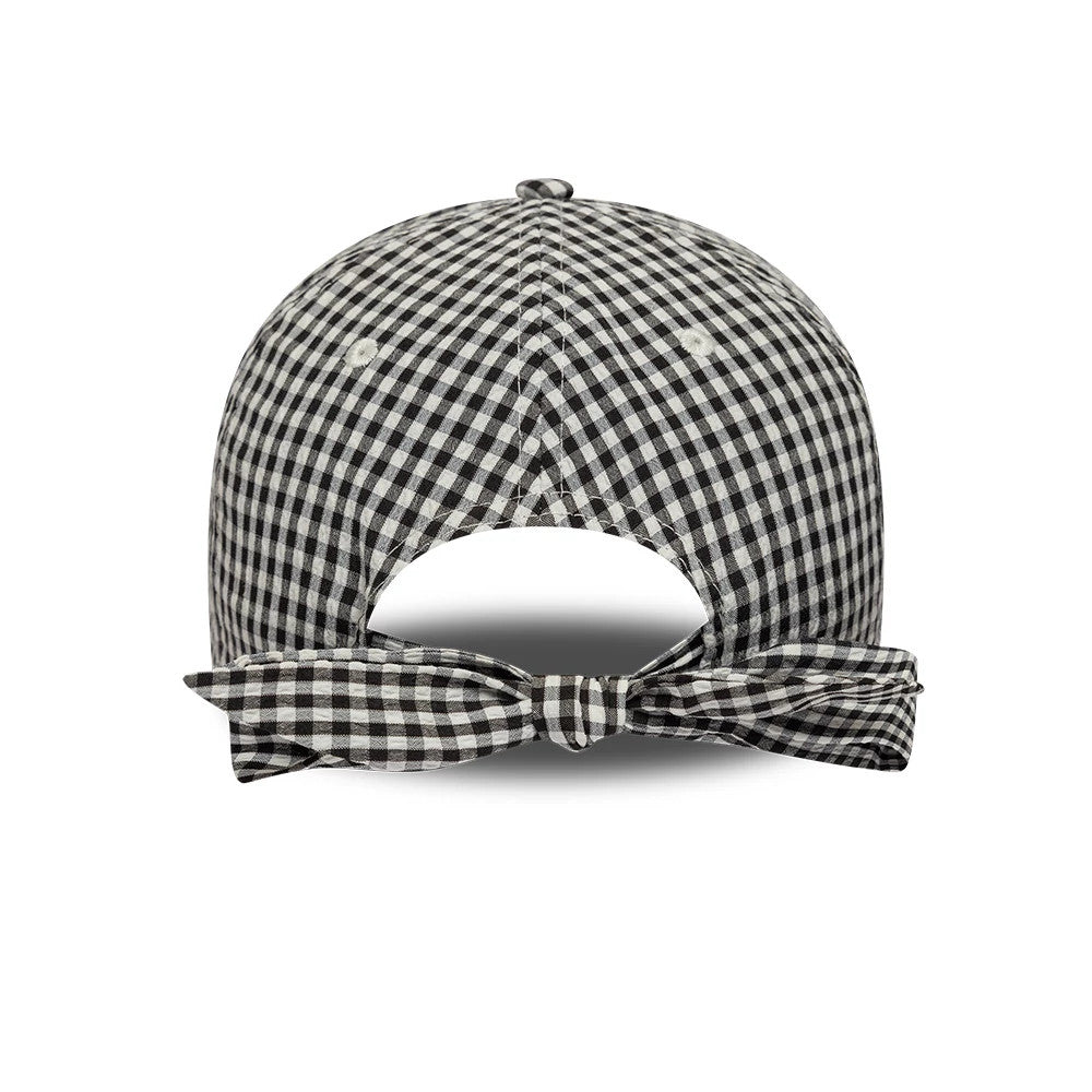 Pictured is this New Era Gingham Bowback 9TWENTY Adjustable cap in black. 2